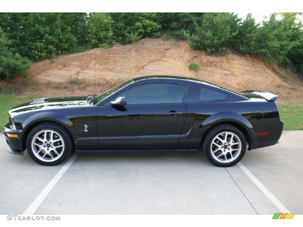 Black 2008 Ford Mustang Shelby GT500 Coupe Exterior Photo #66884656