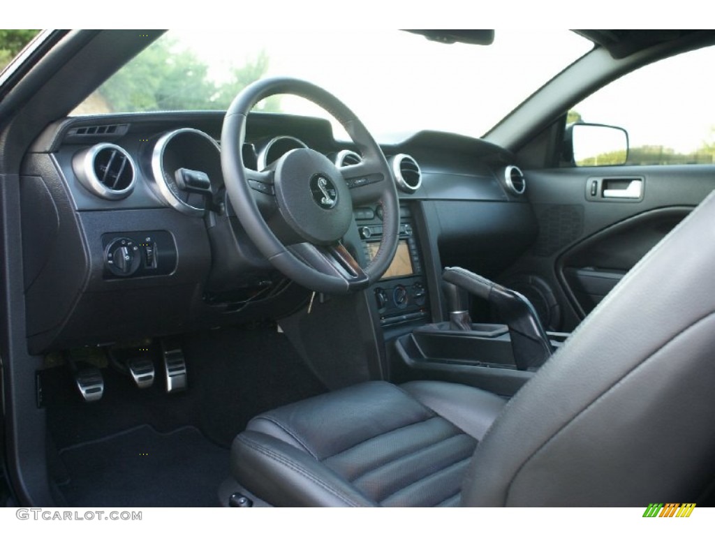 Black Interior 2008 Ford Mustang Shelby GT500 Coupe Photo #66884797