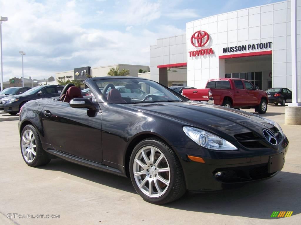 2007 SLK 350 Roadster - Black / Red photo #1