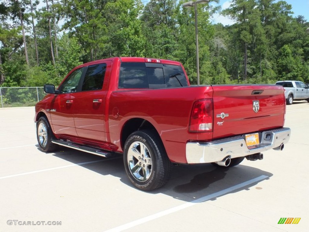 2010 Ram 1500 Lone Star Crew Cab - Inferno Red Crystal Pearl / Dark Slate/Medium Graystone photo #7