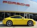 Racing Yellow 2012 Porsche New 911 Carrera Coupe Exterior