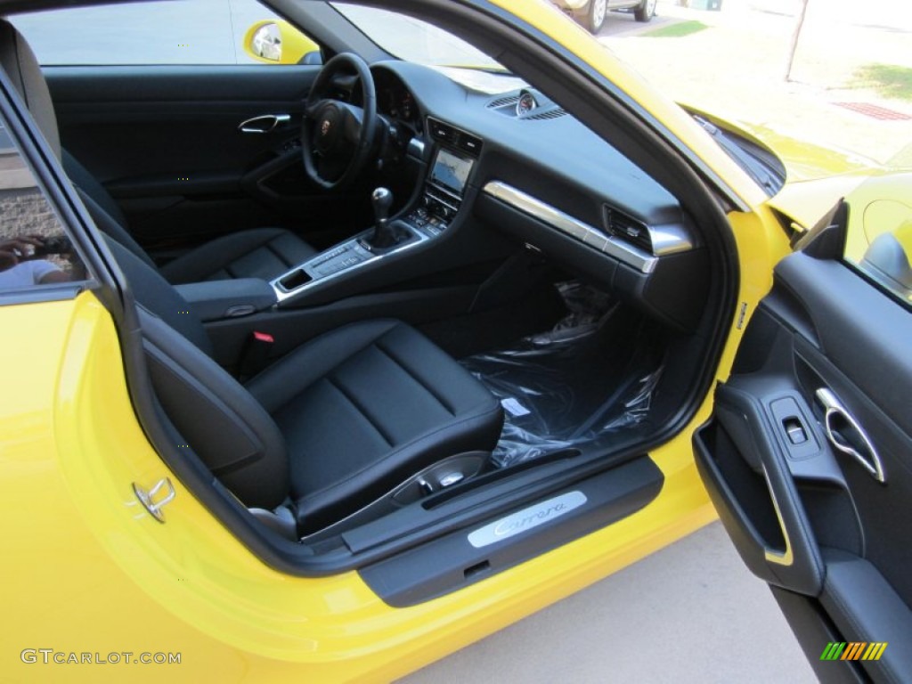 Black Interior 2012 Porsche New 911 Carrera Coupe Photo #66891697