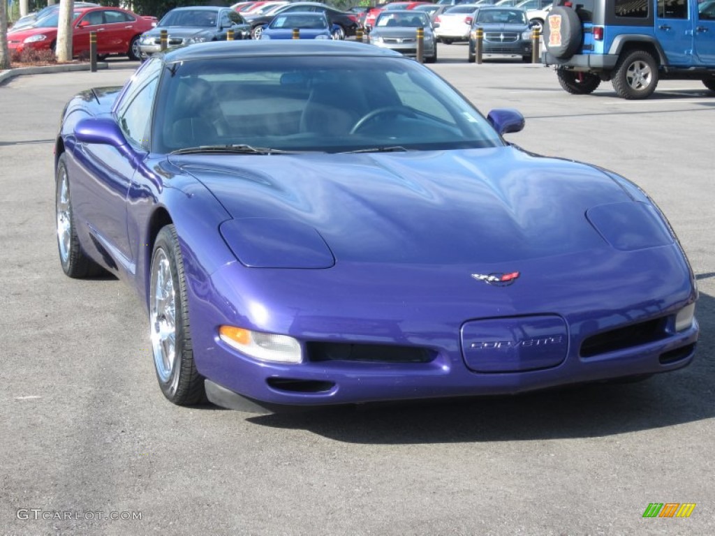 1997 Corvette Coupe - Radar Blue Metallic / Black photo #4