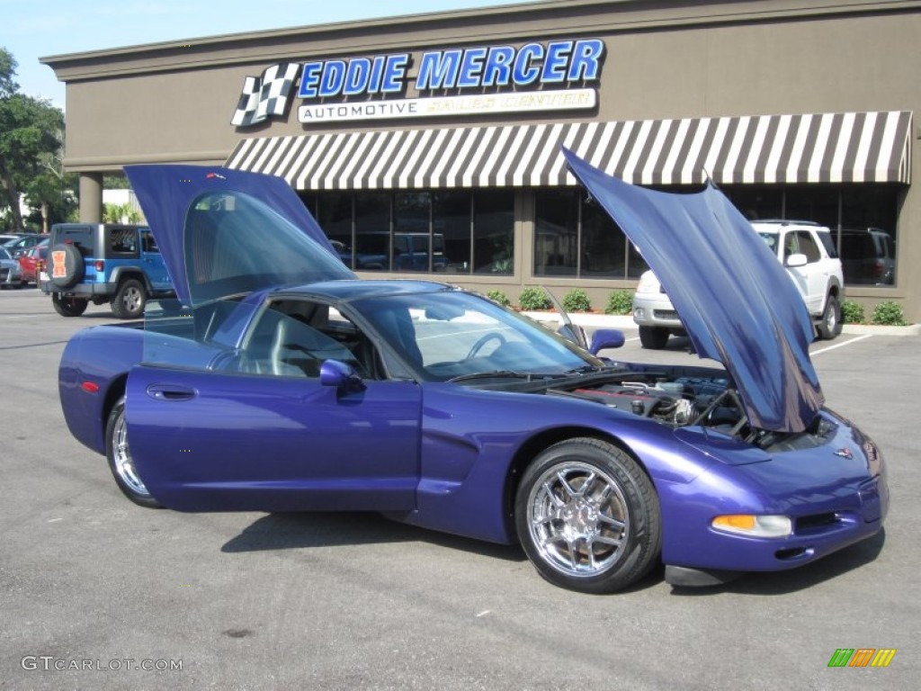 1997 Corvette Coupe - Radar Blue Metallic / Black photo #18