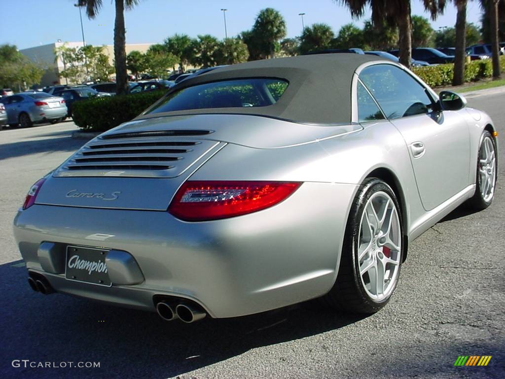 2009 911 Carrera S Cabriolet - Arctic Silver Metallic / Black photo #3