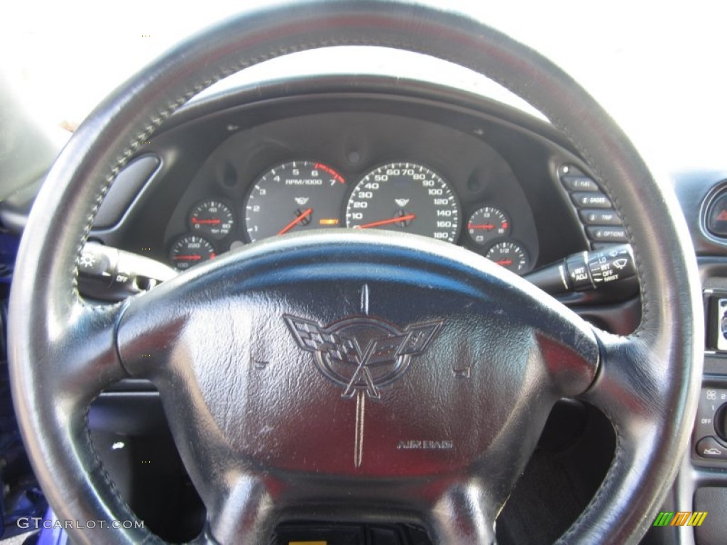 1997 Corvette Coupe - Radar Blue Metallic / Black photo #33