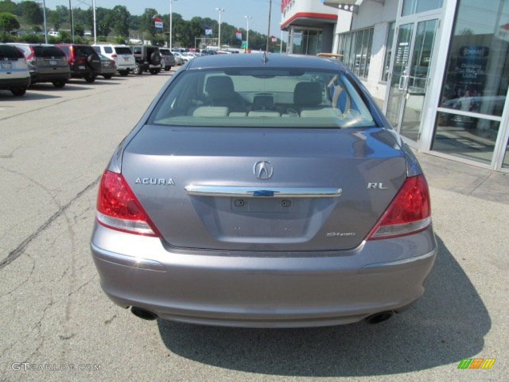2005 RL 3.5 AWD Sedan - Lakeshore Silver Metallic / Taupe photo #6