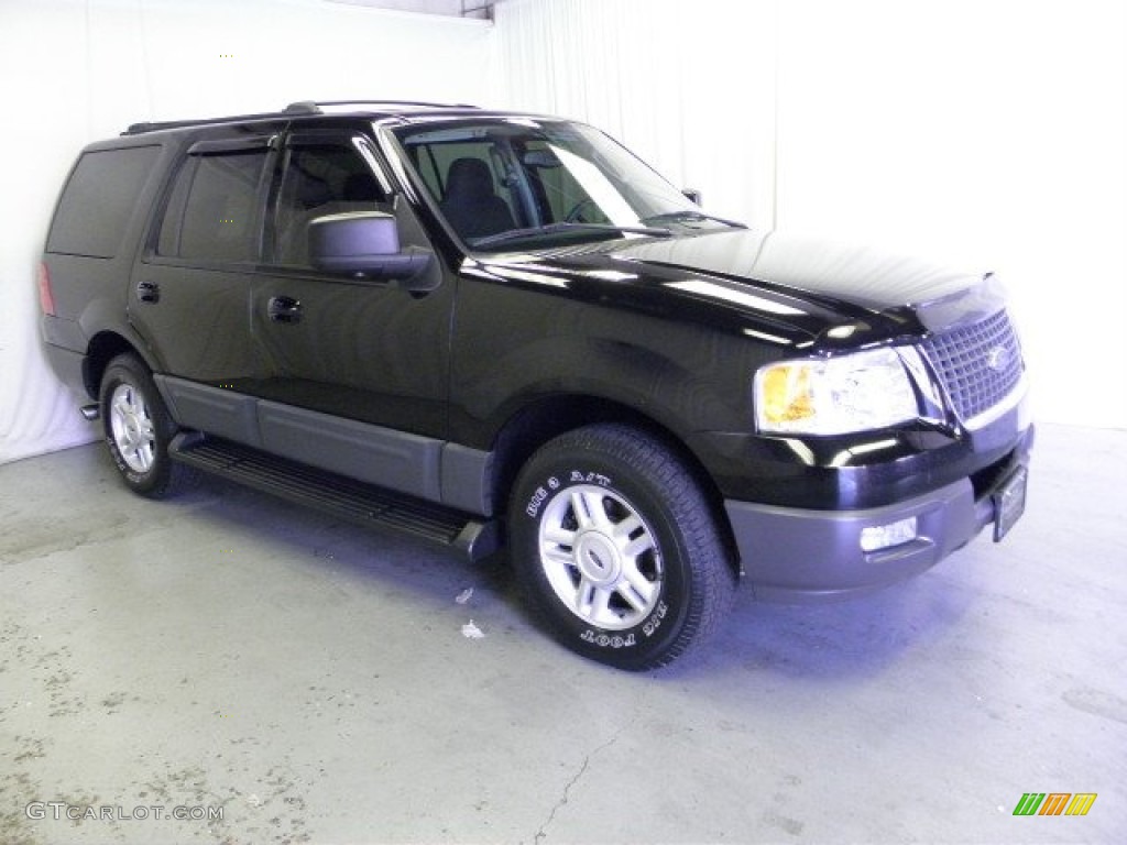 2003 Expedition XLT - Black Clearcoat / Flint Grey photo #1