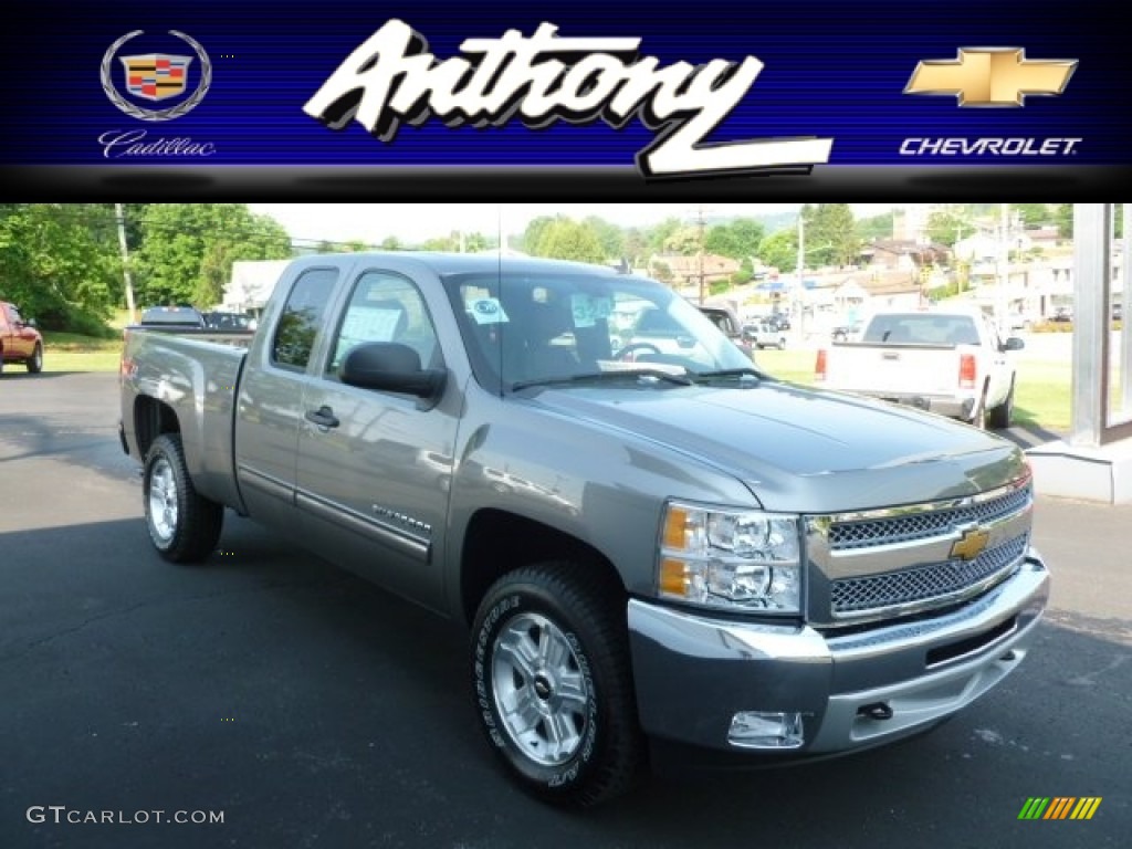2012 Silverado 1500 LT Extended Cab 4x4 - Graystone Metallic / Ebony photo #1