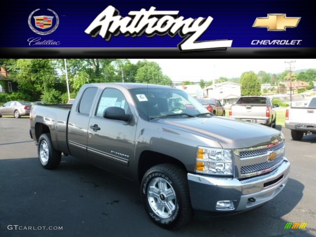 2012 Silverado 1500 LT Extended Cab 4x4 - Mocha Steel Metallic / Ebony photo #1