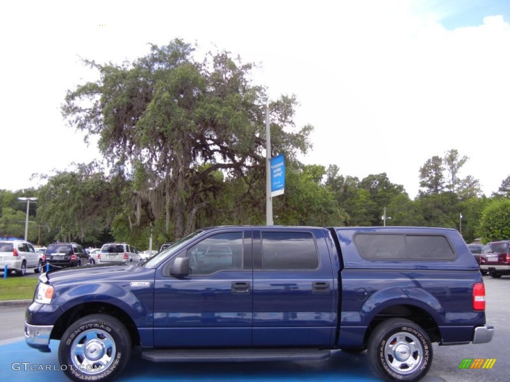 2004 F150 XLT SuperCrew - True Blue Metallic / Medium/Dark Flint photo #2