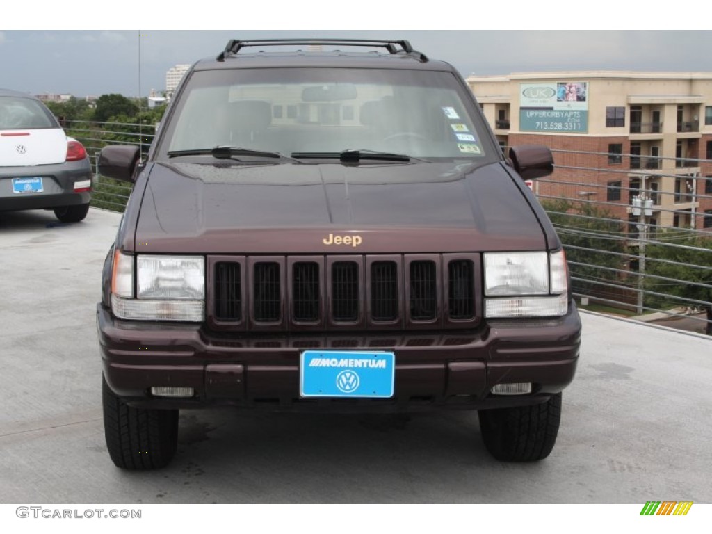 1997 Grand Cherokee Limited - Dark Rosewood Pearl / Camel photo #2