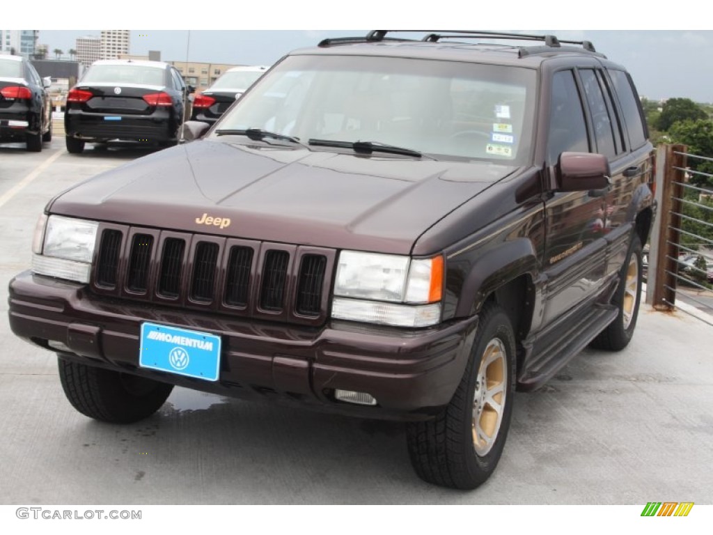 1997 Grand Cherokee Limited - Dark Rosewood Pearl / Camel photo #3