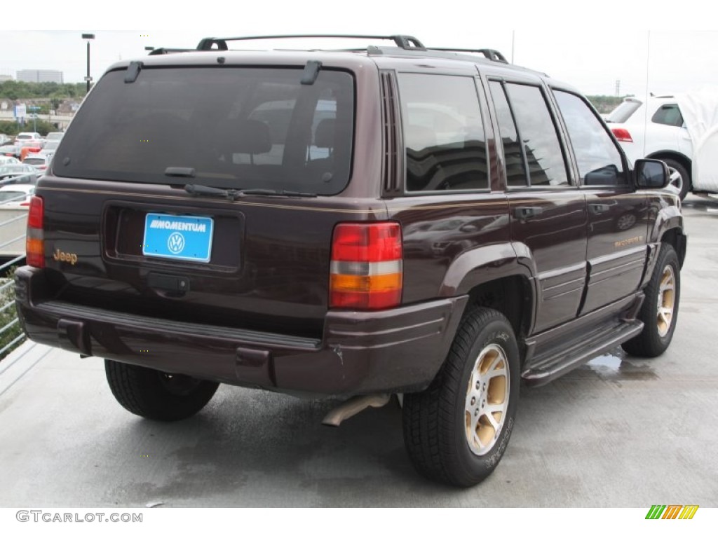 1997 Grand Cherokee Limited - Dark Rosewood Pearl / Camel photo #5