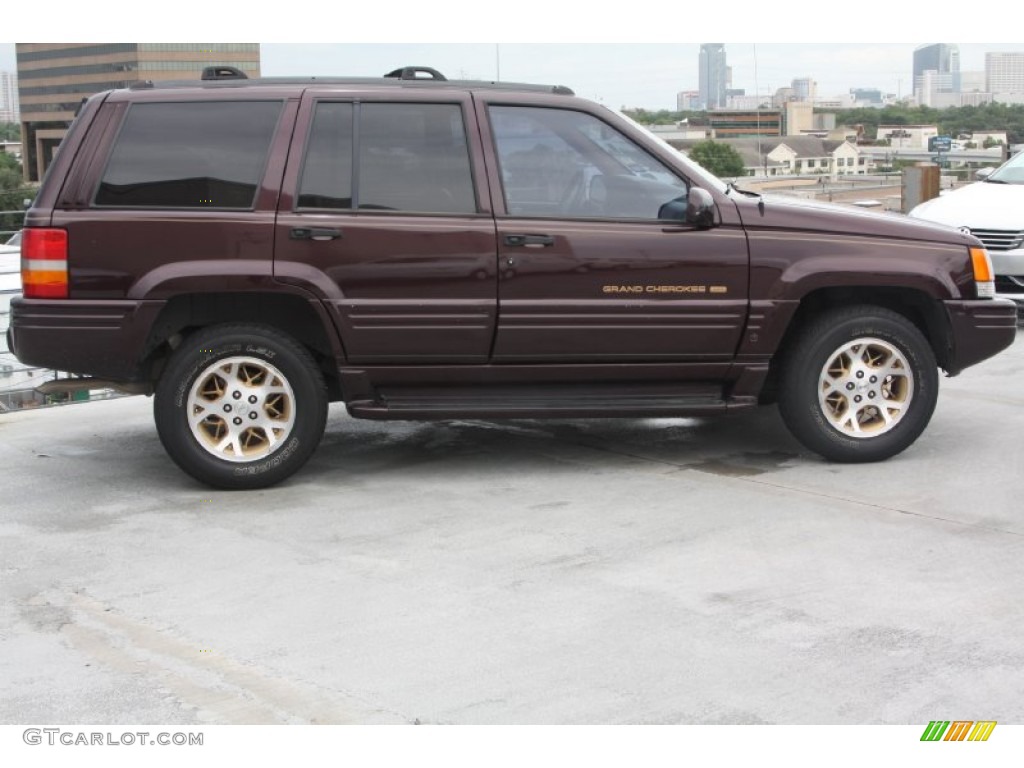 1997 Grand Cherokee Limited - Dark Rosewood Pearl / Camel photo #6