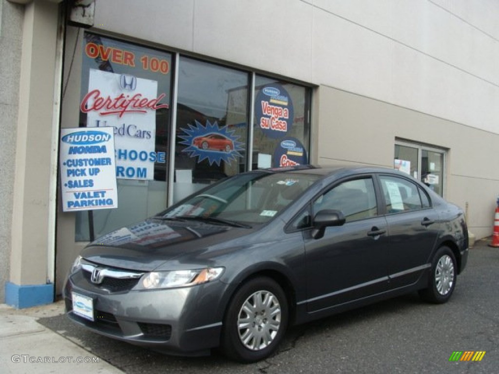 2010 Civic DX-VP Sedan - Polished Metal Metallic / Gray photo #1