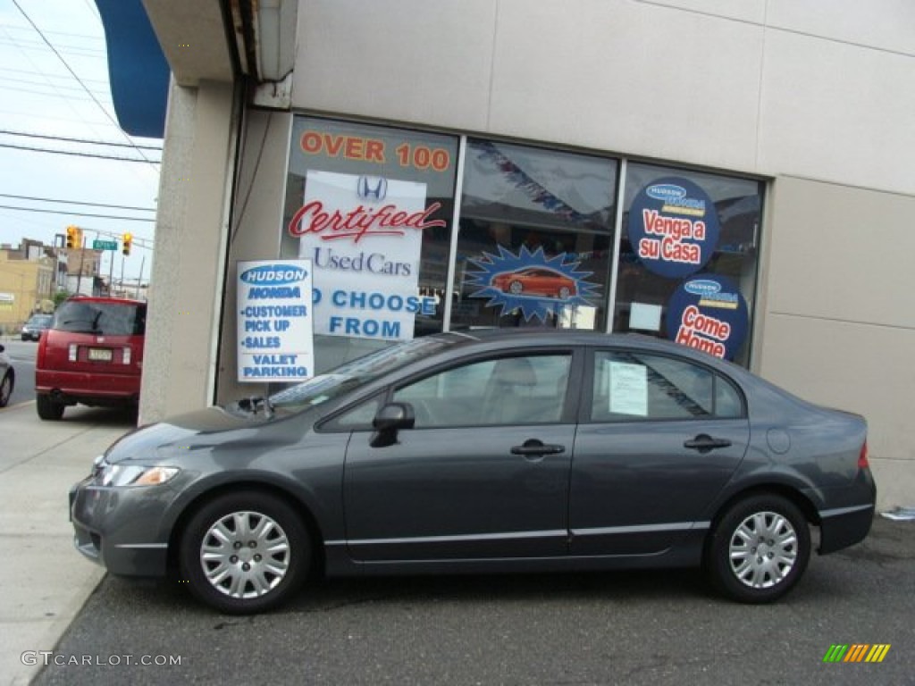 2010 Civic DX-VP Sedan - Polished Metal Metallic / Gray photo #3