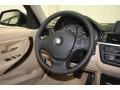 Venetian Beige 2012 BMW 3 Series 335i Sedan Steering Wheel