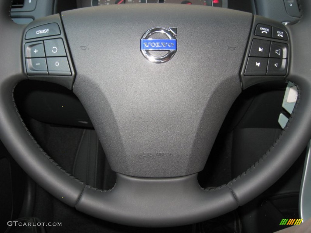 2012 Volvo C30 T5 Off Black Steering Wheel Photo #66902794