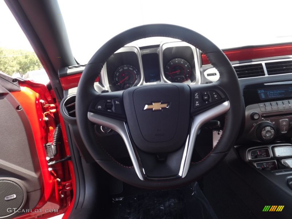 2012 Camaro LT Coupe - Inferno Orange Metallic / Inferno Orange/Black photo #9