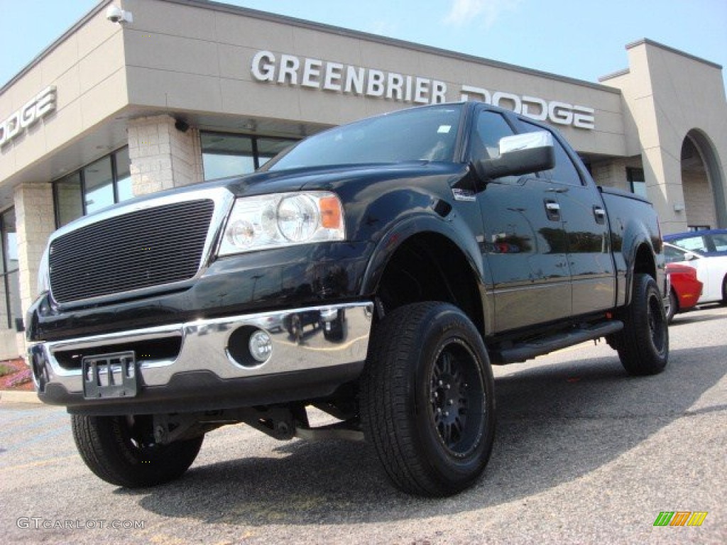 2006 F150 Lariat SuperCrew - Black / Black photo #1
