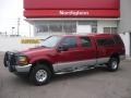 Toreador Red Metallic 2001 Ford F350 Super Duty XLT Crew Cab 4x4