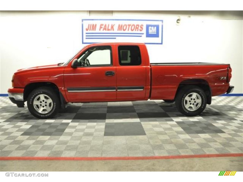 2006 Silverado 1500 Z71 Extended Cab 4x4 - Victory Red / Dark Charcoal photo #4