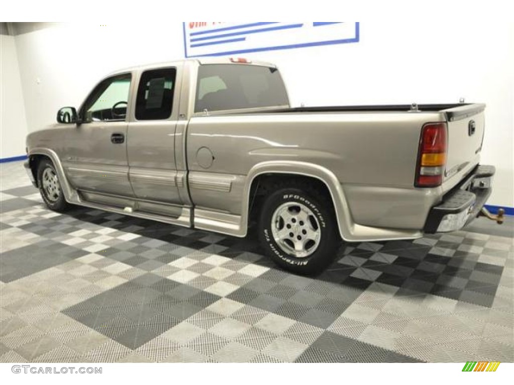 2001 Silverado 1500 LS Extended Cab - Light Pewter Metallic / Tan photo #5