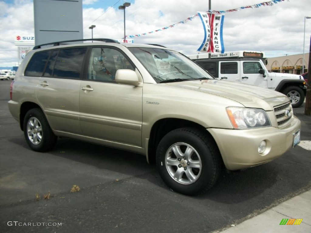 2001 Highlander V6 4WD - Vintage Gold Metallic / Ivory photo #1