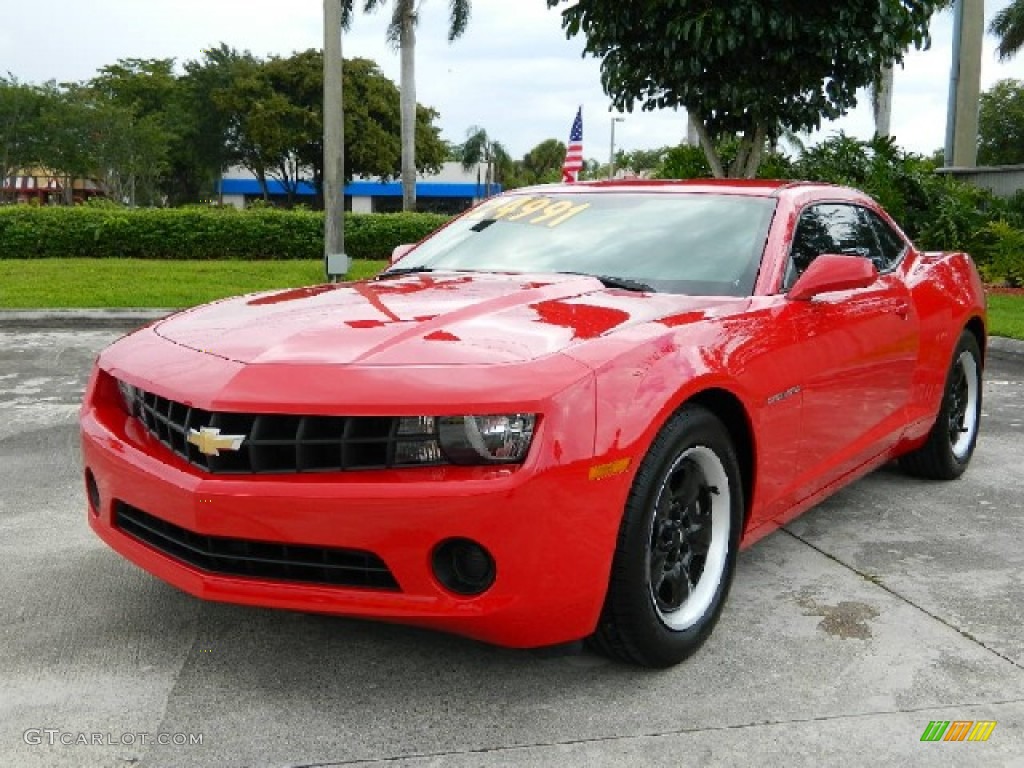 2011 Camaro LS Coupe - Victory Red / Black photo #19