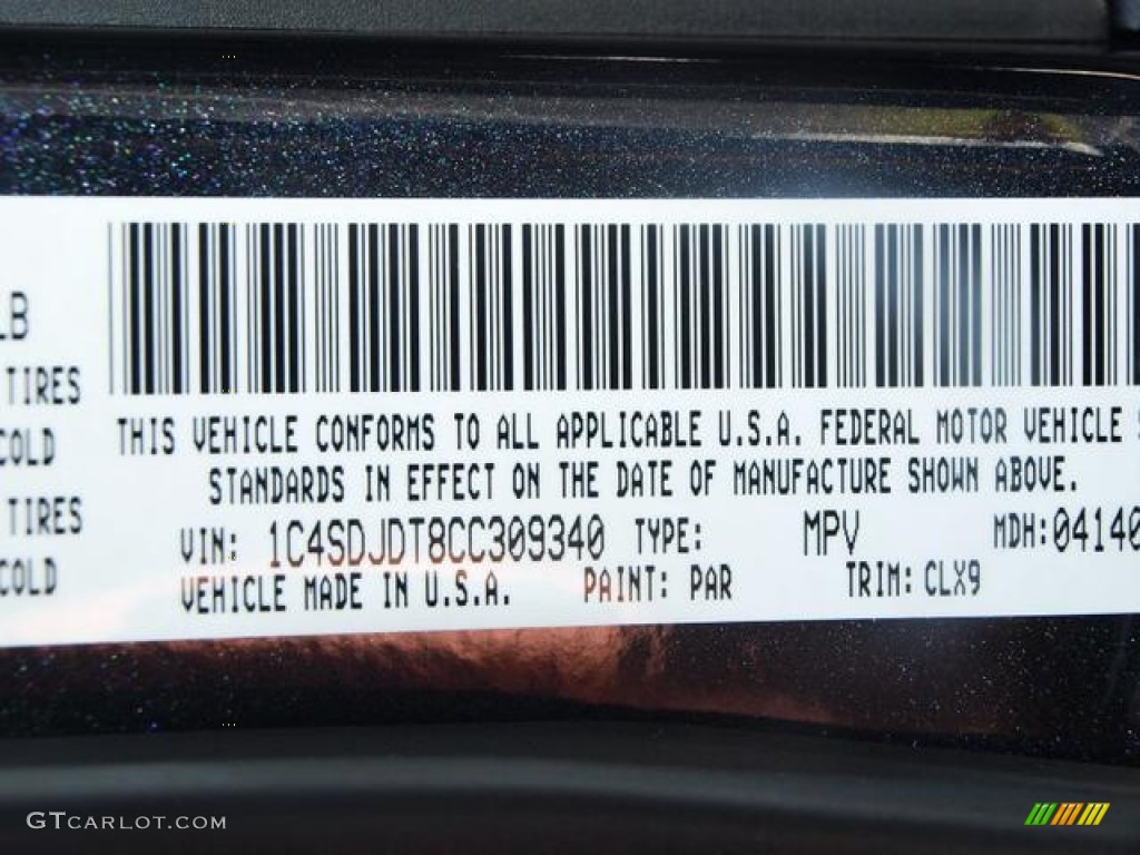 2012 Durango Color Code PAR for Maximum Steel Metallic Photo #66910753