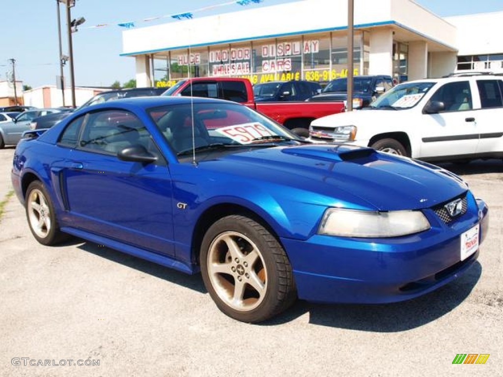 Sonic Blue Metallic 2003 Ford Mustang GT Coupe Exterior Photo #66912790
