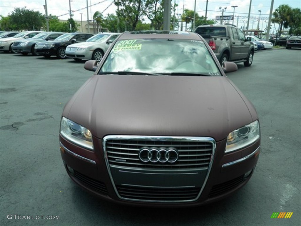 2007 A8 L 4.2 quattro - Custom Matte Burgundy / Sand Beige photo #7
