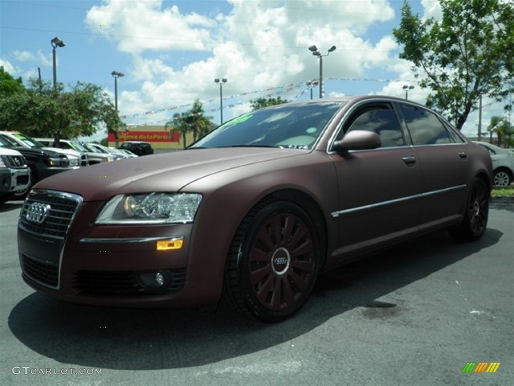 2007 A8 L 4.2 quattro - Custom Matte Burgundy / Sand Beige photo #11