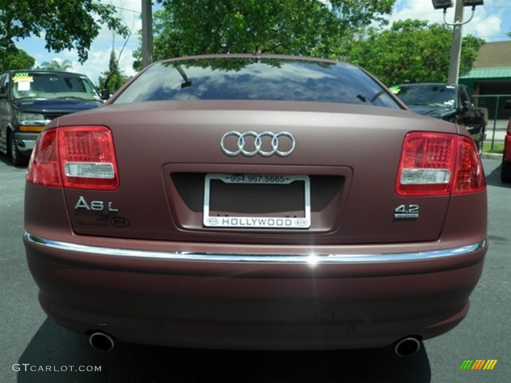2007 A8 L 4.2 quattro - Custom Matte Burgundy / Sand Beige photo #18