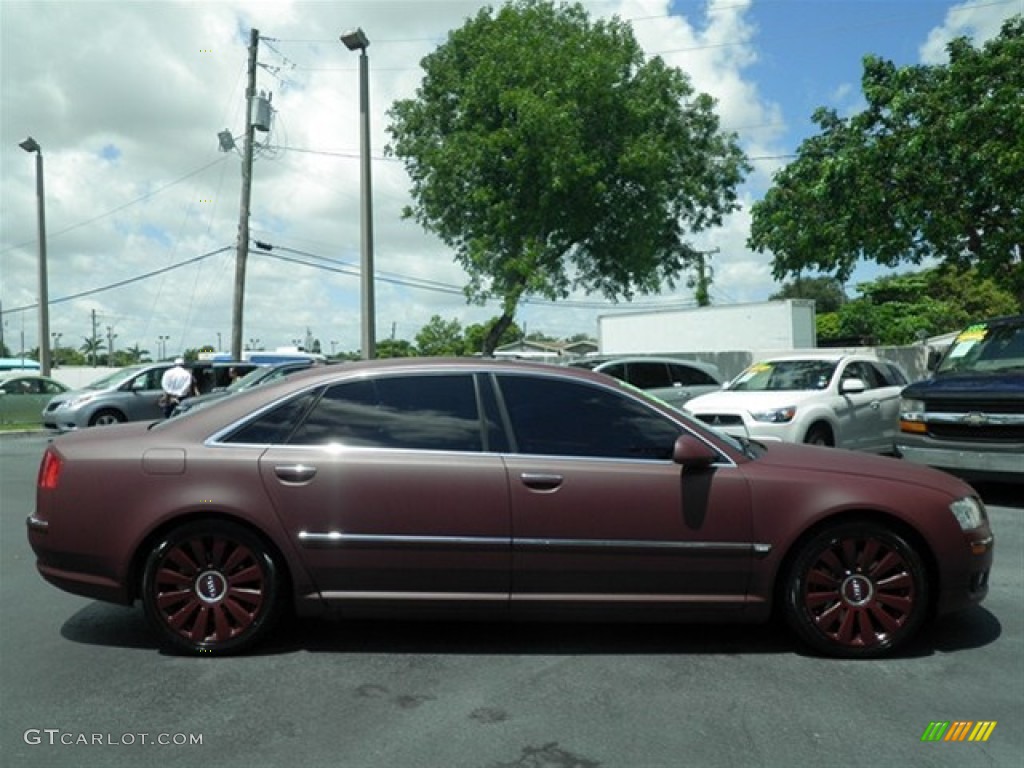 2007 A8 L 4.2 quattro - Custom Matte Burgundy / Sand Beige photo #25