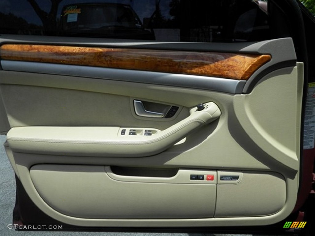 2007 A8 L 4.2 quattro - Custom Matte Burgundy / Sand Beige photo #37