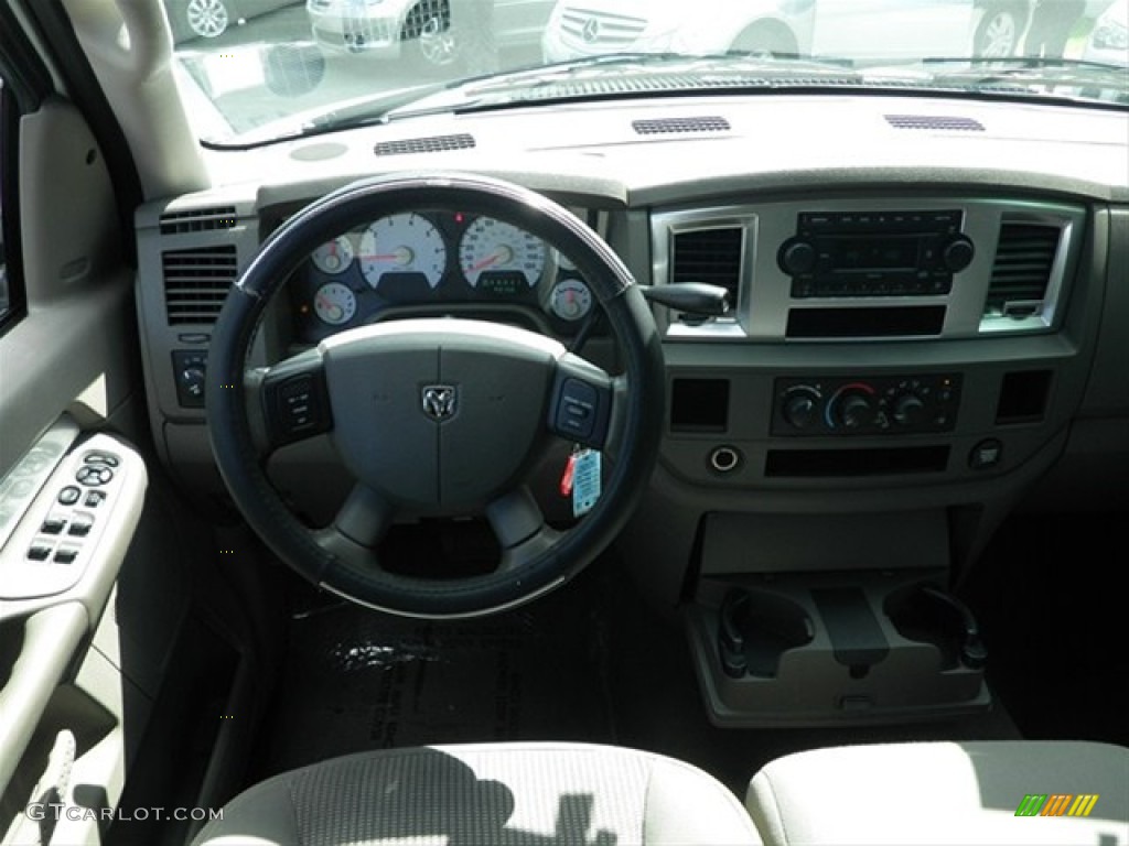 2007 Ram 1500 SLT Quad Cab - Bright White / Medium Slate Gray photo #34