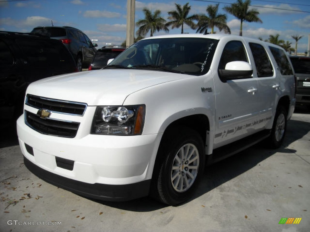 Summit White 2009 Chevrolet Tahoe Hybrid Exterior Photo #66915682