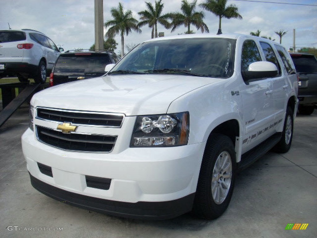 Summit White 2009 Chevrolet Tahoe Hybrid Exterior Photo #66915721