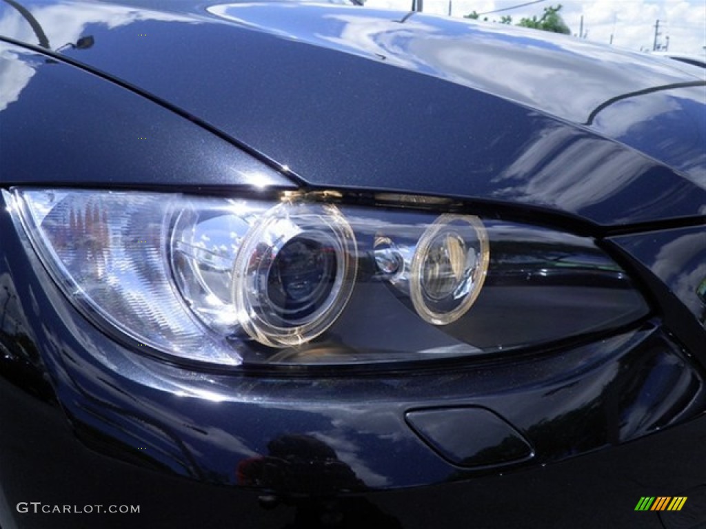2009 3 Series 328i Convertible - Black Sapphire Metallic / Coral Red/Black Dakota Leather photo #3
