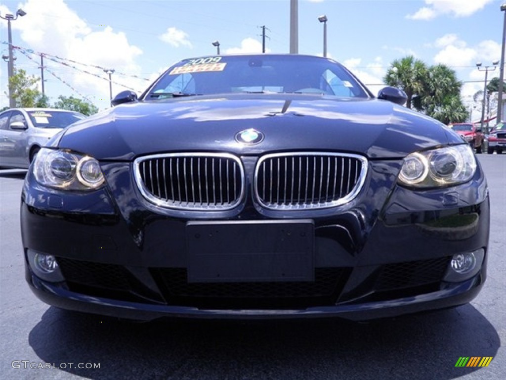 2009 3 Series 328i Convertible - Black Sapphire Metallic / Coral Red/Black Dakota Leather photo #5