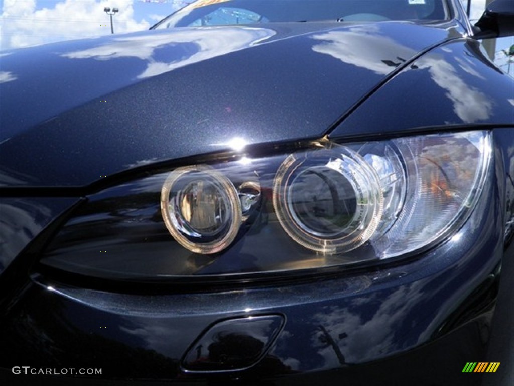 2009 3 Series 328i Convertible - Black Sapphire Metallic / Coral Red/Black Dakota Leather photo #8