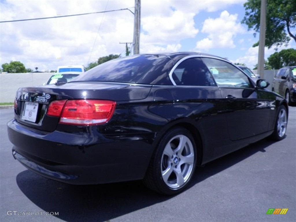 2009 3 Series 328i Convertible - Black Sapphire Metallic / Coral Red/Black Dakota Leather photo #22