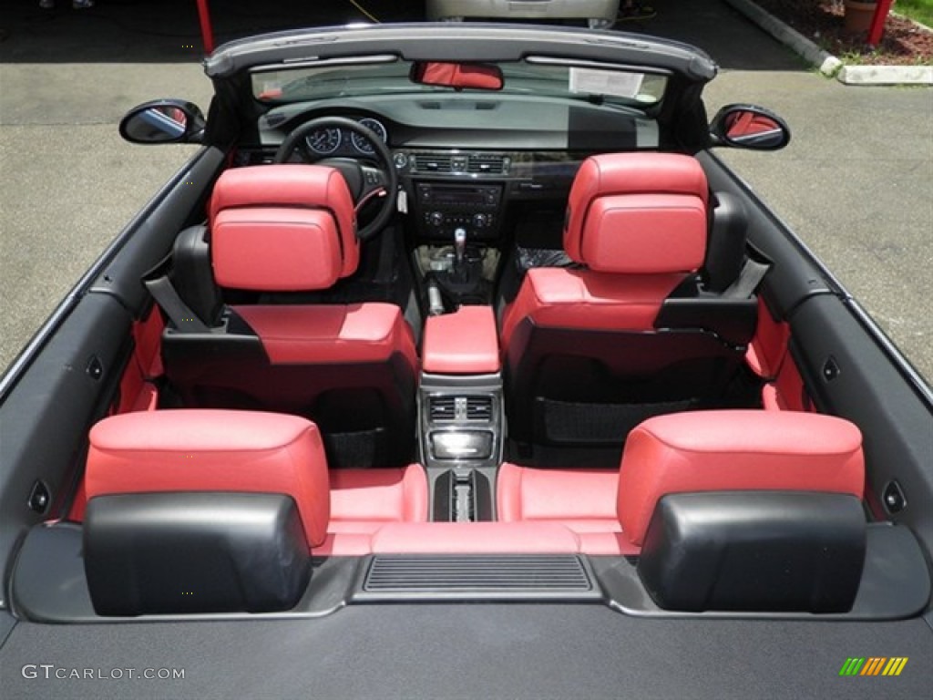 Coral Red Black Dakota Leather Interior 2009 Bmw 3 Series