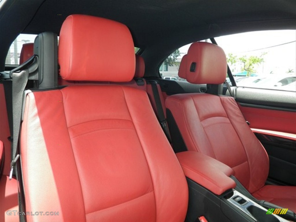 2009 3 Series 328i Convertible - Black Sapphire Metallic / Coral Red/Black Dakota Leather photo #36