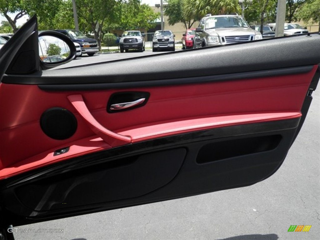 2009 3 Series 328i Convertible - Black Sapphire Metallic / Coral Red/Black Dakota Leather photo #37