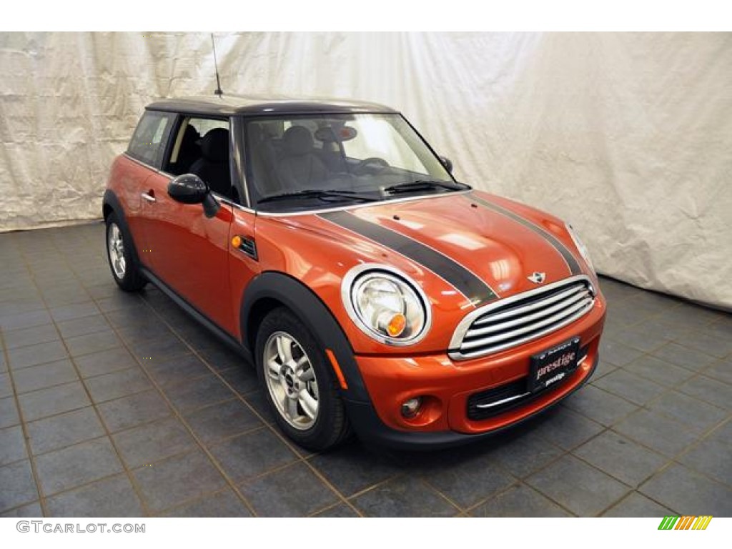 Spice Orange Metallic 2012 Mini Cooper Hardtop Exterior Photo #66917728