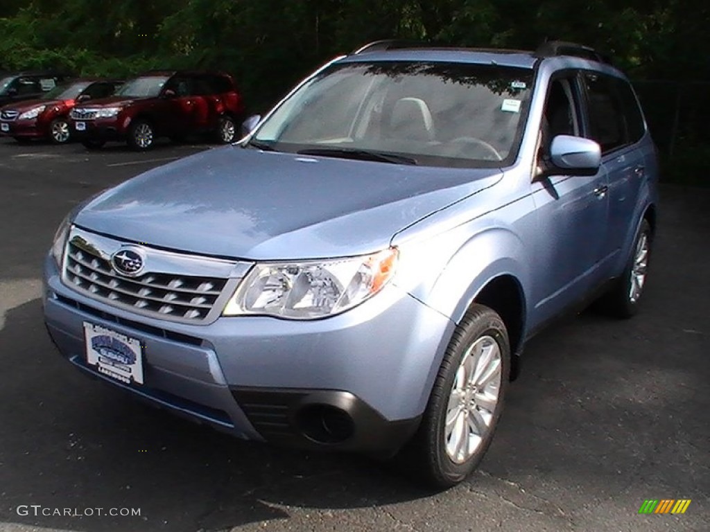 2012 Forester 2.5 X Premium - Ice Blue Metallic / Platinum photo #1