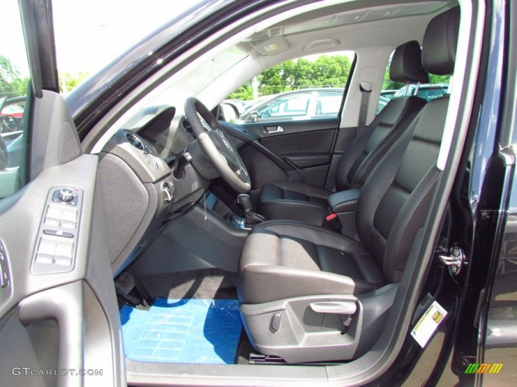 2012 Tiguan SE - Deep Black Metallic / Black photo #3